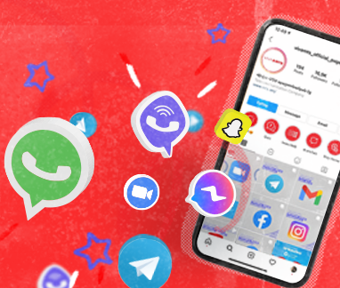 Безлимитное общение в соцсетях Messenger, Telegram, Zoom, Skype, Snapchat, Viber, WhatsApp